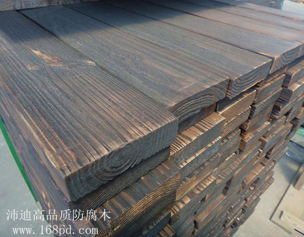 南方松表面炭化